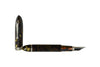 Armando Simoni Club Triangolo green fountain pen with Saft Celluloid and rhodium accents, featuring a sleek design.