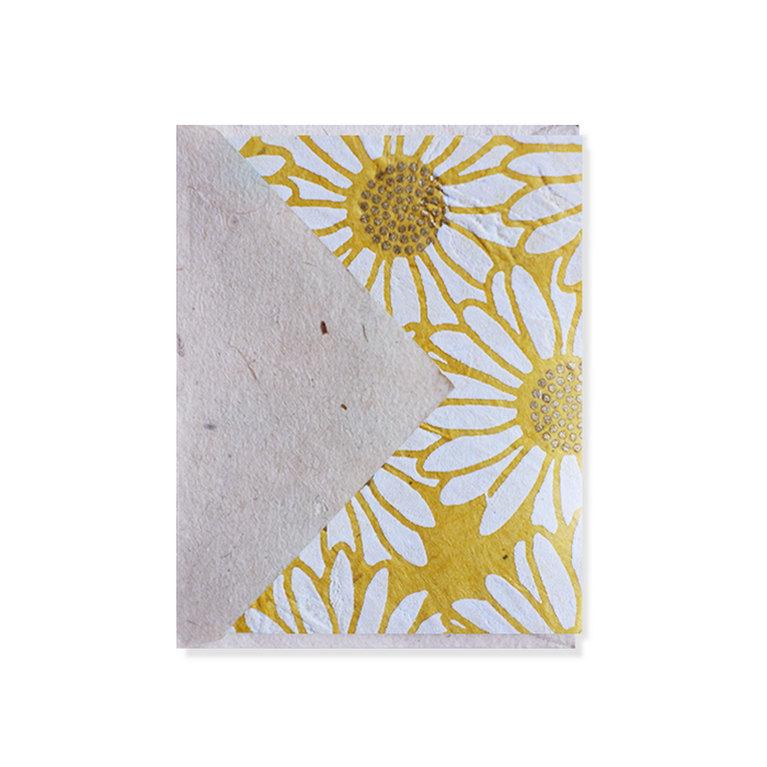 Set of Giftsland Daisy Notecards featuring colorful daisy flower illustrations on white backgrounds.