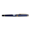 Pilot Grance navy fountain pen with sleek dark blue finish and gold accents, showcasing its elegant design and fine nib.