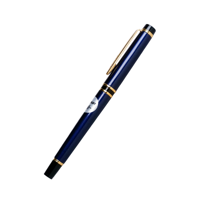 Pilot Grance navy fountain pen with dark blue ink and sleek design, ideal for writing and professional use.