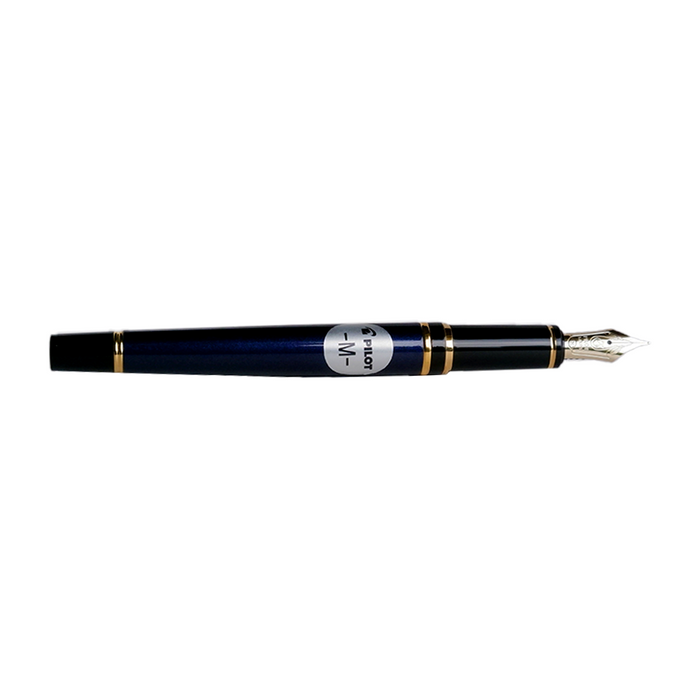 Pilot Grance navy fountain pen with dark blue ink and sleek design, perfect for writing in style.