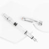 Twsbi Diamond 580 ALR Silver fountain pen with sleek silver body and detailed nib, elegant writing instrument for everyday use