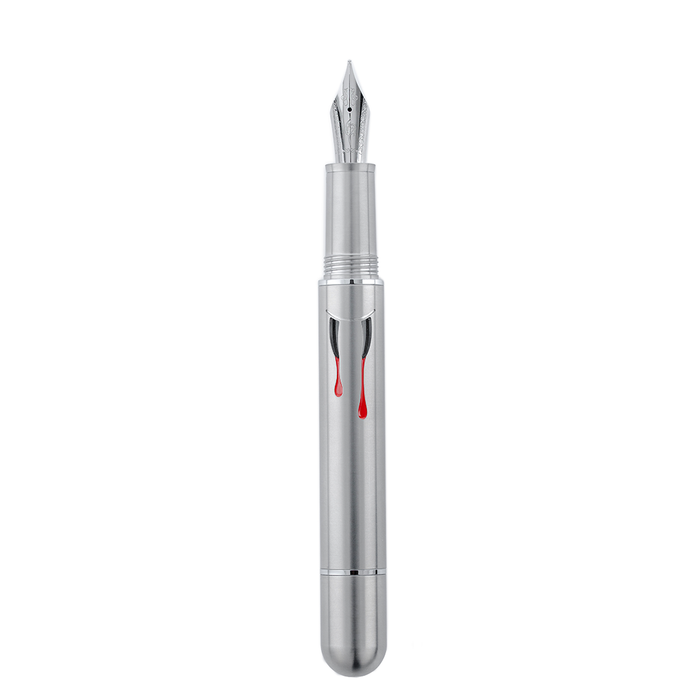 Nahvalur Dracula fountain pen with black nib, showcasing its elegant design and detailed craftsmanship.