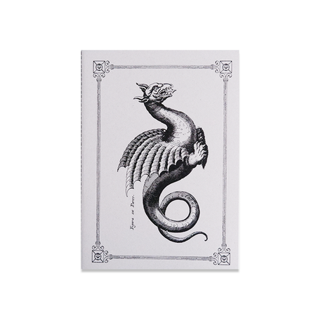 Rossi dragon A5 soft cover stitched journal with decorative dragon design on the front cover.