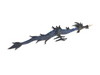 Blue glass dragon-shaped dipping pen by No Solo Vetro, showcasing intricate design and smooth glass craftsmanship.