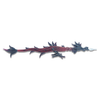 Red glass dragon dipping pen by No Solo Vetro with intricate dragon design and smooth glass finish.