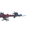 Red glass dragon dipping pen by No Solo Vetro, showcasing intricate dragon design on a smooth glass surface.