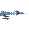Turquoise glass dragon-shaped dipping pen by No Solo Vetro, showcasing intricate design and smooth glass finish.