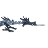 White glass dragon-shaped dipping pen by No Solo Vetro, featuring a detailed dragon design for artistic writing and glasswork.