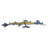 Yellow glass dragon dipping pen by No Solo Vetro, featuring intricate dragon design and smooth glass craftsmanship.