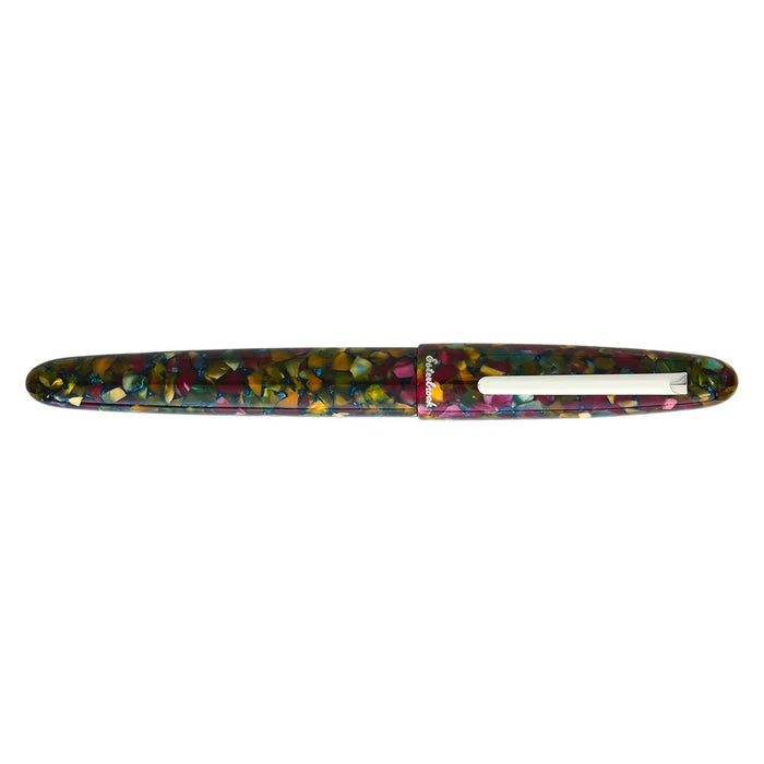 Esterbrook Estie fountain pen with silver fittings, closed view showcasing its elegant design and smooth finish.