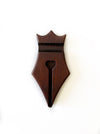 Eng Leather Co. wooden pen rest with smooth ash finish, designed to hold pens and keep desks organized.