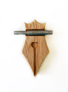 Eng Leather Co. wooden pen rest with a smooth finish, designed to hold pens neatly on a desk.