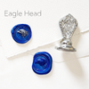 Le Potier D'etain wax seal with detailed eagle head design, featuring intricate carvings on a gold-colored wax seal stamp.
