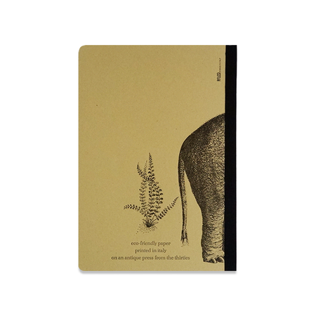 Rossi elephant-themed journal with lined pages and soft cover, perfect for note-taking and journaling.