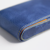 Blue Eng Leather Co. 3-pen hard case with durable exterior and secure closure, designed to protect and organize pens.