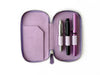 Light lavender leather pen case with three slots from Eng Leather Co., designed for elegant organization of writing instruments.