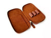 Eng Leather Co. 3-slot leather pen case in light Mars color, designed to hold multiple pens in a sleek, compact storage solution.