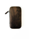 Eng Leather Co. 3-slot leather pen case in galaxy design, with smooth leather finish and organized compartments for pens.