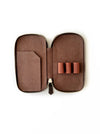 Eng Leather Co. 3-slot leather pen case in galaxy design, showcasing a sleek, compact storage solution for pens and writing instruments.