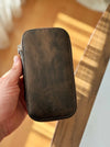 Eng Leather Co. 3-slot leather pen case in galaxy pattern, designed to hold multiple pens with a sleek, stylish appearance.