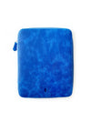Eng Leather Co. Prussian Blue leather pen case with four slots for A5-sized pens and accessories.