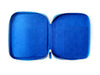 Eng Leather Co. Prussian Blue leather pen case with four slots for A5-sized pens, showcasing sleek, durable design.