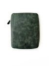 Eng Leather Co. 9-slot leather pen case with patina copper green finish, showcasing a stylish and functional storage for pens.