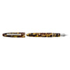 Esterbrook Estie fountain pen with silver fittings, featuring a sleek tortoise shell design and smooth writing nib.