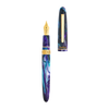 Esterbrook The Rockstar Estie fountain pen with a sleek black body and gold accents, showcasing its elegant design.