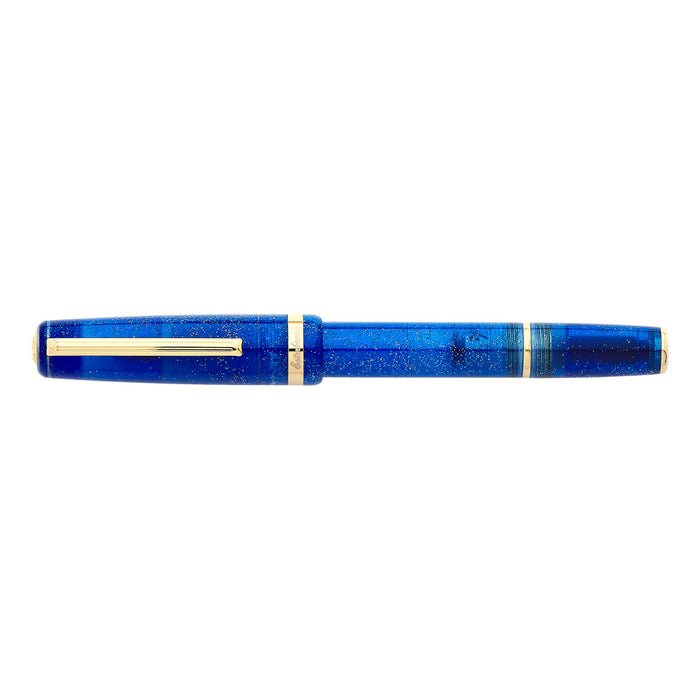 Esterbrook JR Pocket Fountain Pen in Fantasia limited edition with colorful swirl design and gold accents.