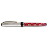 Grifos Fleur De Lis fountain pen with ornate gold and black design, detailed fountain pen nib visible