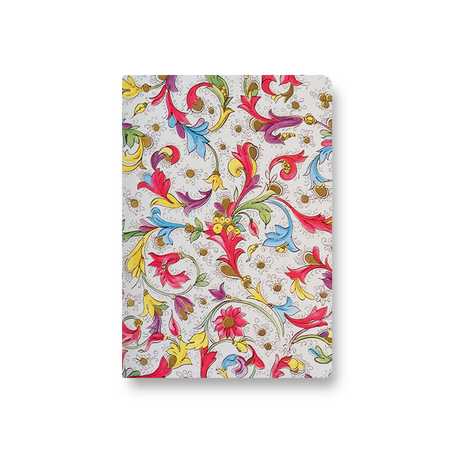 Kartos Florentia soft cover A6 journal with floral design and lined pages for writing and note-taking.