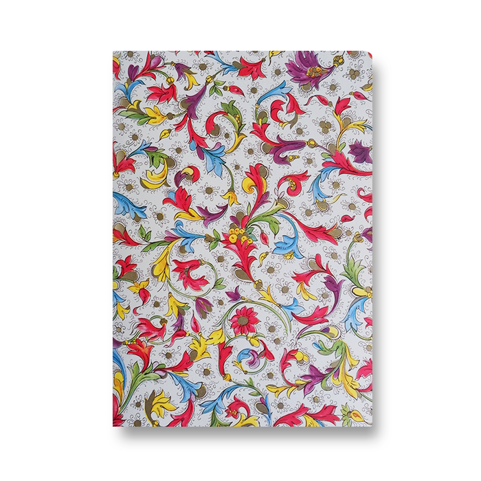Kartos Florentia A5 soft cover journal with floral design, featuring a durable binding and lined pages for note-taking.
