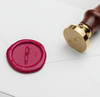 Papier Plume wax seal with fountain pen design, perfect for sealing letters and adding a vintage touch to stationery.