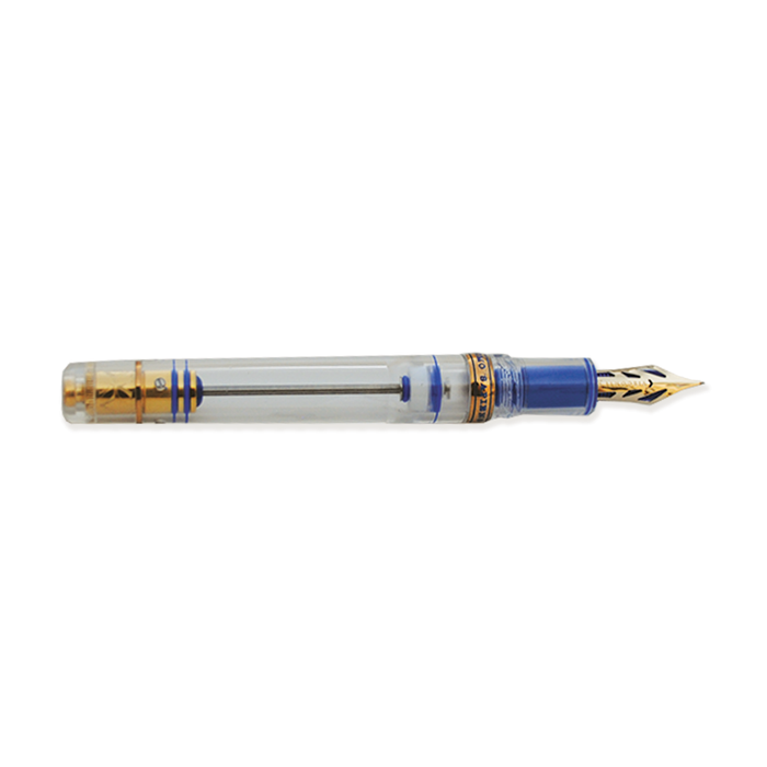 Visconti Homo Sapiens full demo fountain pen with intricate design and metal accents, showcasing its luxurious craftsmanship.