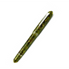 Gioia Metis Millefiori Citron Vert fountain pen with colorful floral design and smooth nib on a white background.