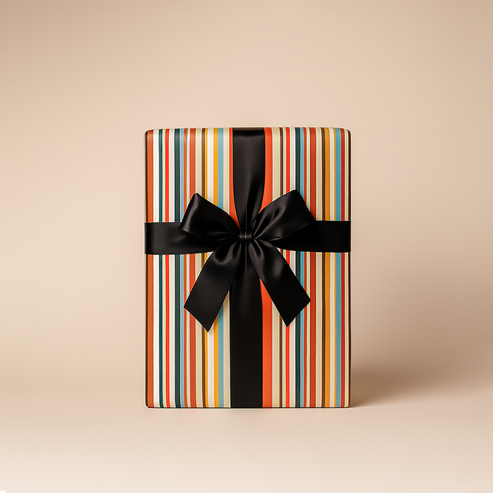 Wrapped: Gift Blocks gift wrapping option with colorful paper and ribbon, perfect for special occasions.