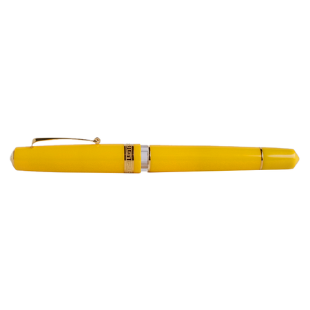 Armando Simoni Club ASC Bologna Portofino Bespoke 2024 handbag in vibrant yellow Giallo gold leather with gold hardware.