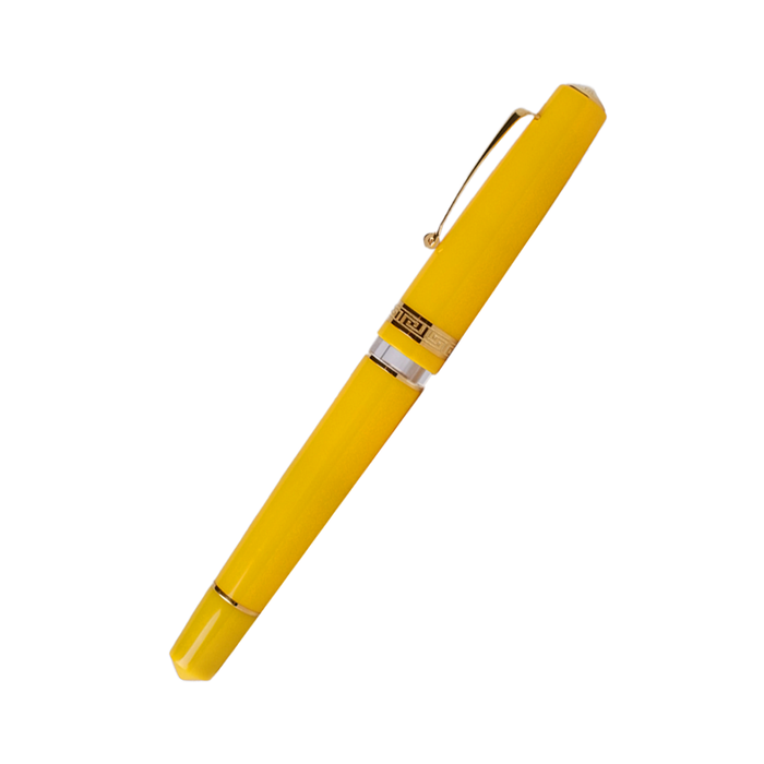 Armando Simoni Club ASC Bologna Portofino Bespoke 2024 handbag in yellow Giallo with gold accents, stylish and luxurious.