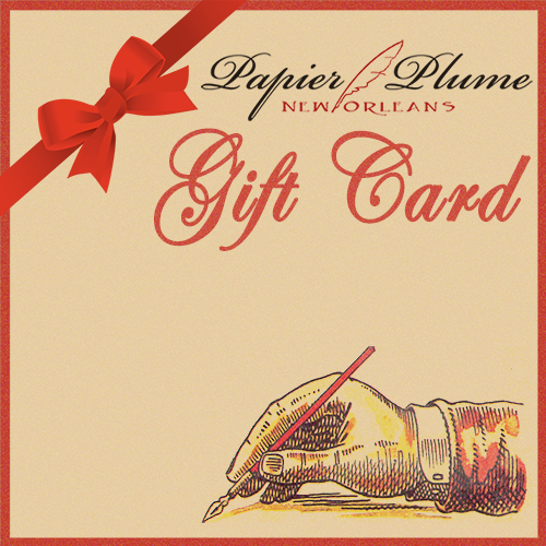 Papier Plume gift card eGift with elegant design, perfect for gifting, featuring a stylish paper-themed artwork on a digital card