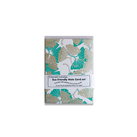Giftsland Ginkgo note cards featuring elegant ginkgo leaf design on white paper, ideal for writing and gifting.