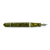 Gioia Metis fountain pen with Millefiori Citron Vert design, featuring a sleek black body and colorful decorative accents.