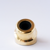 Gold Penwell brass pen holder with a classic design, featuring a sleek, polished finish and sturdy construction.