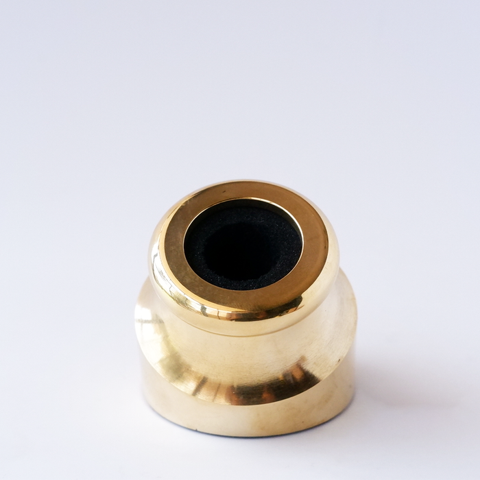 Gold Penwell brass pen holder with a classic design, featuring a sleek, polished finish and sturdy construction.