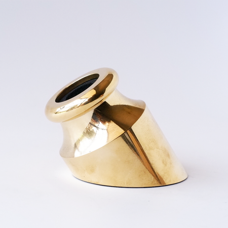 Penwell Classic brass pen holder in gold finish with smooth, polished surface and elegant design.