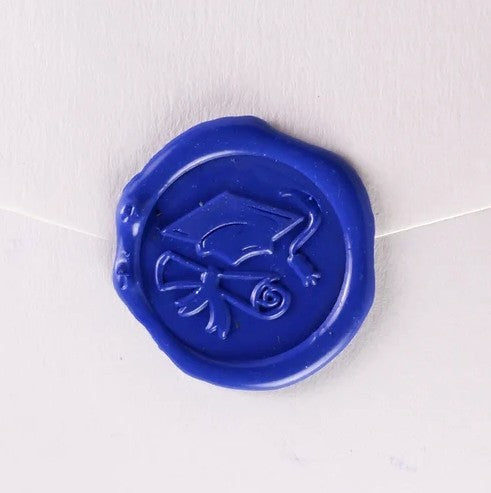 Brass wax seal stamp with graduation symbol, Papier Plume wax seal for sealing documents and crafts.