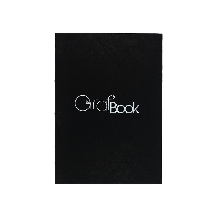 Clairefontaine GrafBook journal with dotted pages and black cover, ideal for writing and sketching.