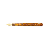Esterbrook Niblet fountain pen with honey-colored barrel and metal nib, showcasing its elegant design and smooth writing tip.