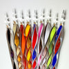 No Solo Vetro glass dipping pen with ribbon design, featuring a clear glass body and elegant handcrafted details.